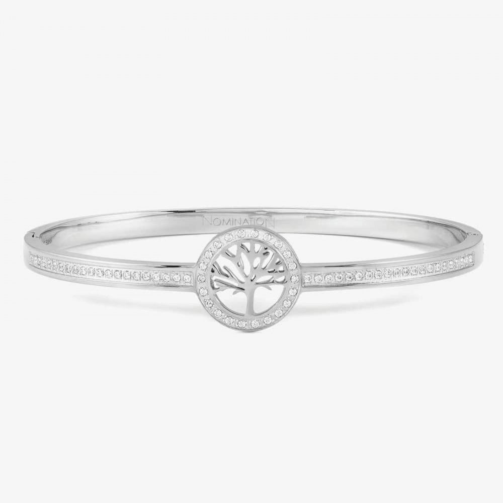 Pretty Bangles Cubic Zirconia Tree Of Life Bangle