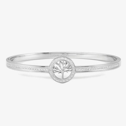 Pretty Bangles Cubic Zirconia Tree Of Life Bangle