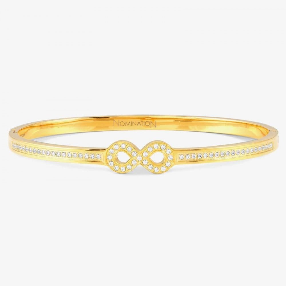 Pretty Bangles Gold Plated Cubic Zirconia Infinity Bangle