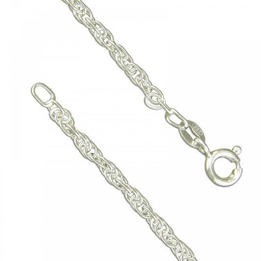 Prince of Wales Sterling Silver Chain 66cm