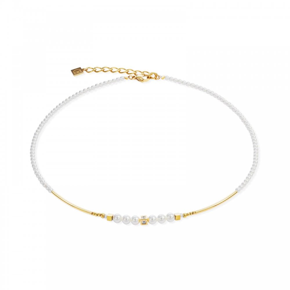 Shimmering Princess Pearls Gold-White Necklace