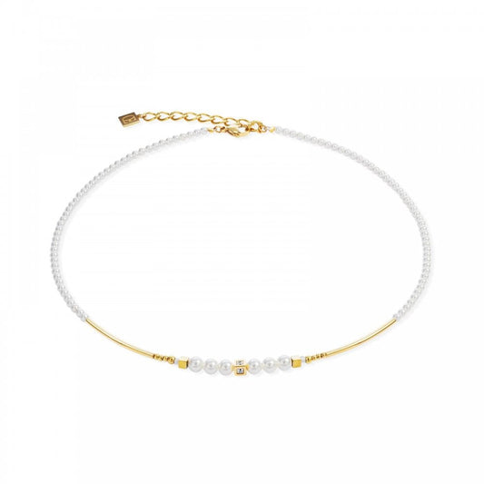 Shimmering Princess Pearls Gold-White Necklace