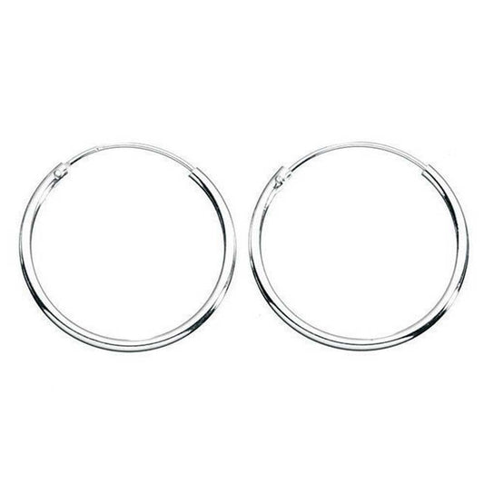 Silver 17mm Hoop Earrings