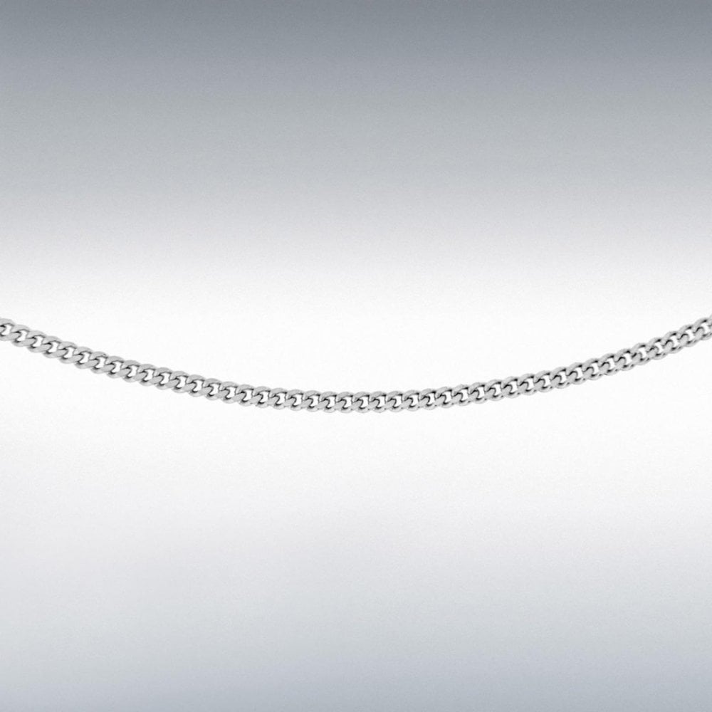 Silver 925 25 Panza Curb Chain 22"