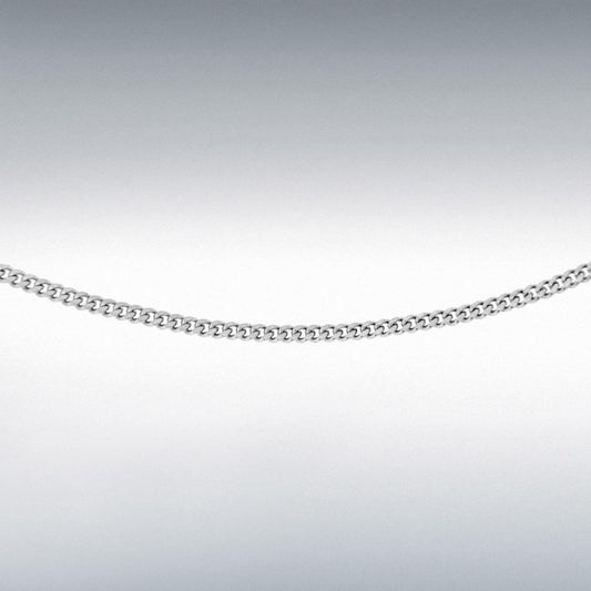 Silver 925 25 Panza Curb Chain 22"