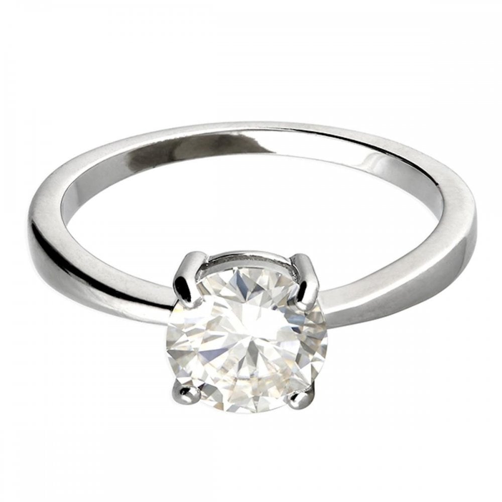 Silver 925 Classic 1.5ct Moissanite Ring Size N
