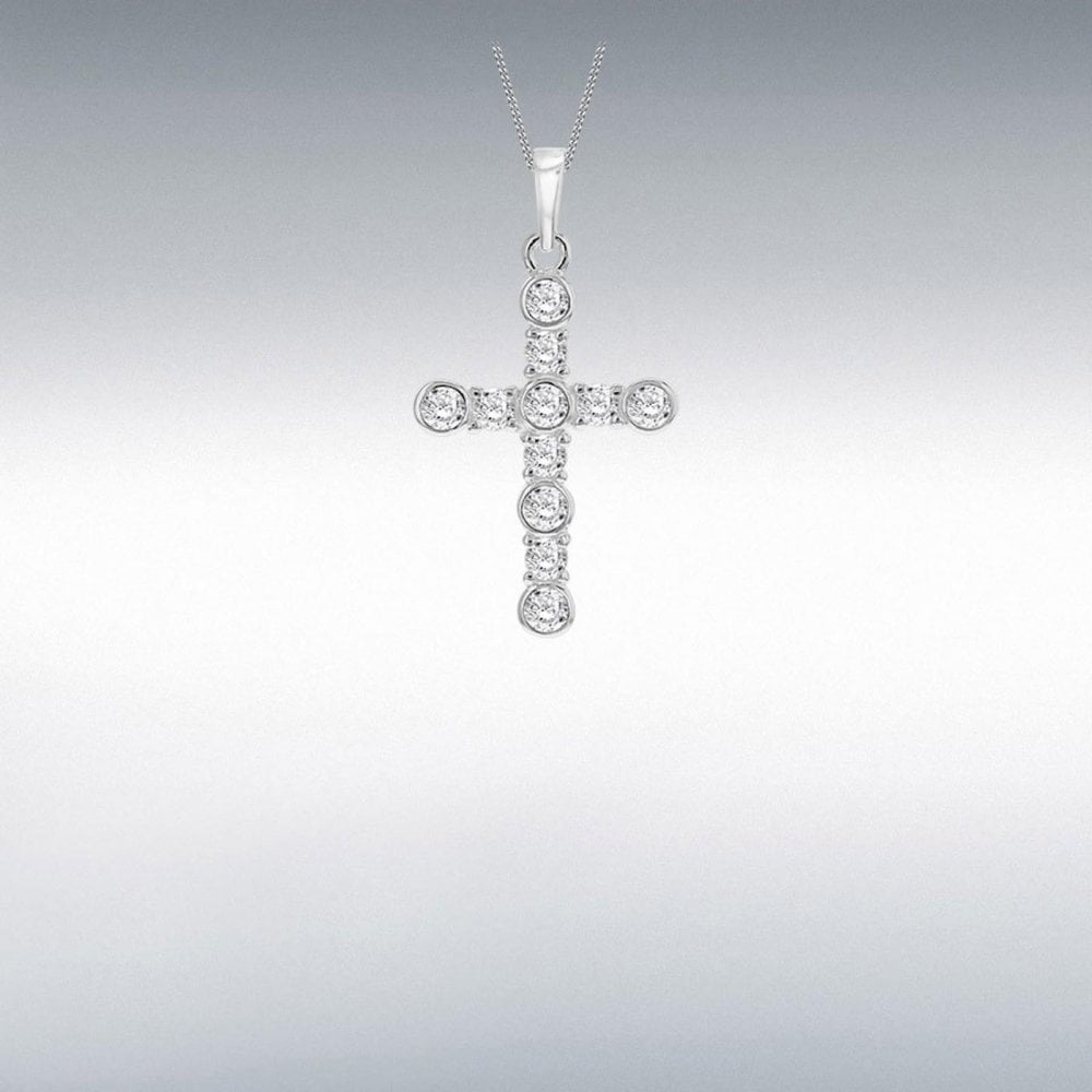 Silver 925 CZ Cross Pendant