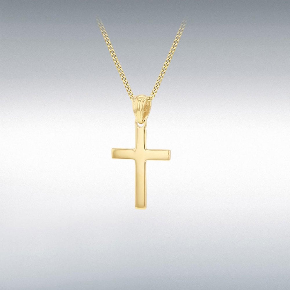 Silver 925 Gold Plated Small Plain Cross Pendant