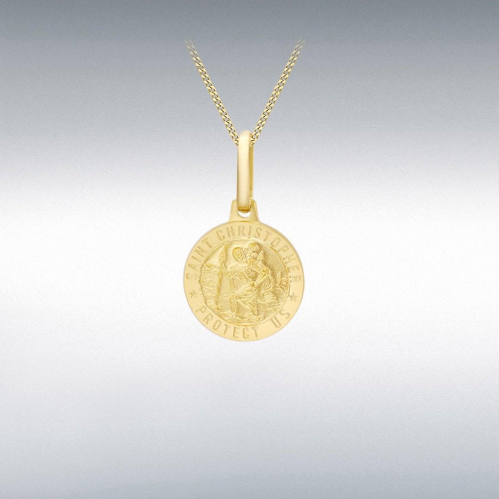 Silver 925 Gold Plated St Christopher Pendant