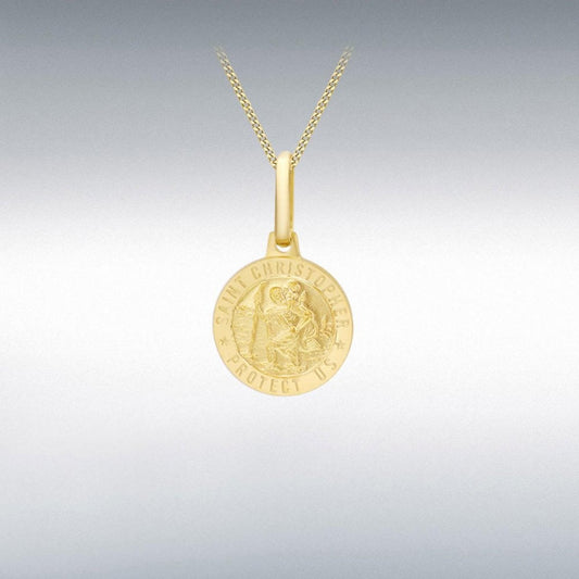 Silver 925 Gold Plated St Christopher Pendant