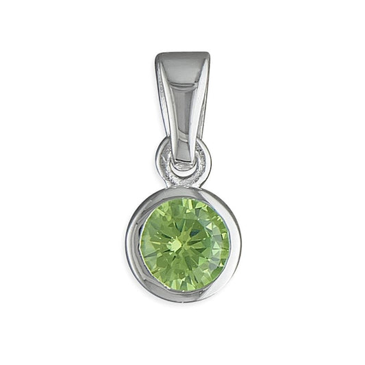 Silver August Birthstone Pendant