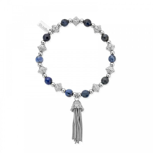 Silver Compassion Sodalite Bracelet