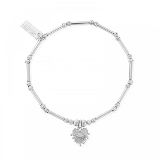 Silver Dainty Moon Sparkle Glow Beauty Bracelet