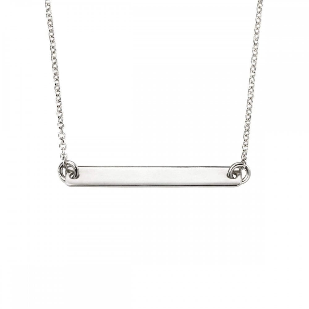 Silver Engravable Bar ID Pendant
