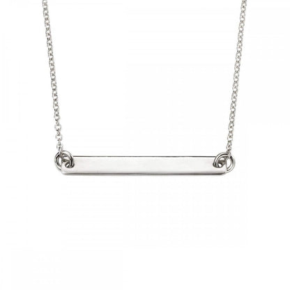 Silver Engravable Bar ID Pendant