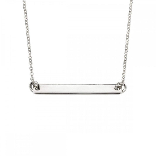 Silver Engravable Bar ID Pendant