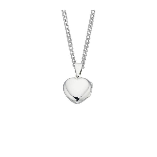 Silver Engravable Puffed Heart Locket