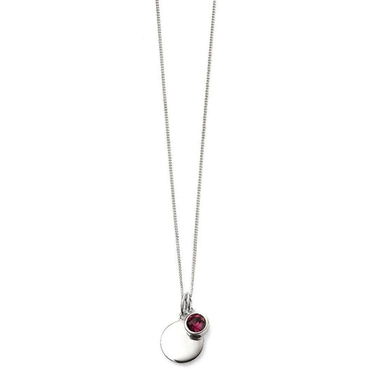 Silver February Birthstone Pendant