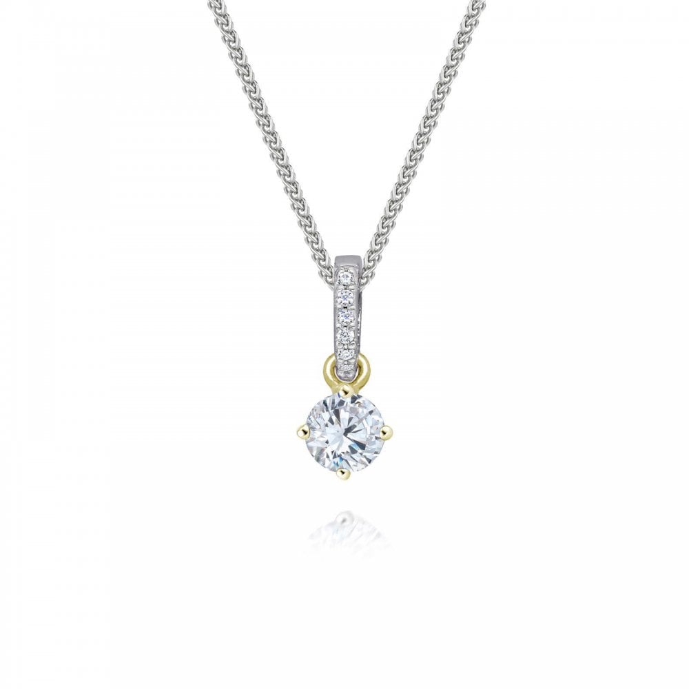 Silver GP 0.25ct Cubic Zirconia Necklace