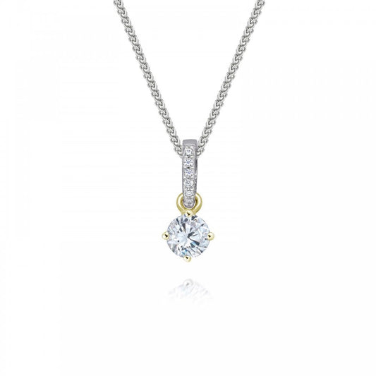 Silver GP 0.25ct Cubic Zirconia Necklace