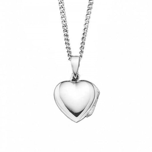 Silver Heart Locket & Chain