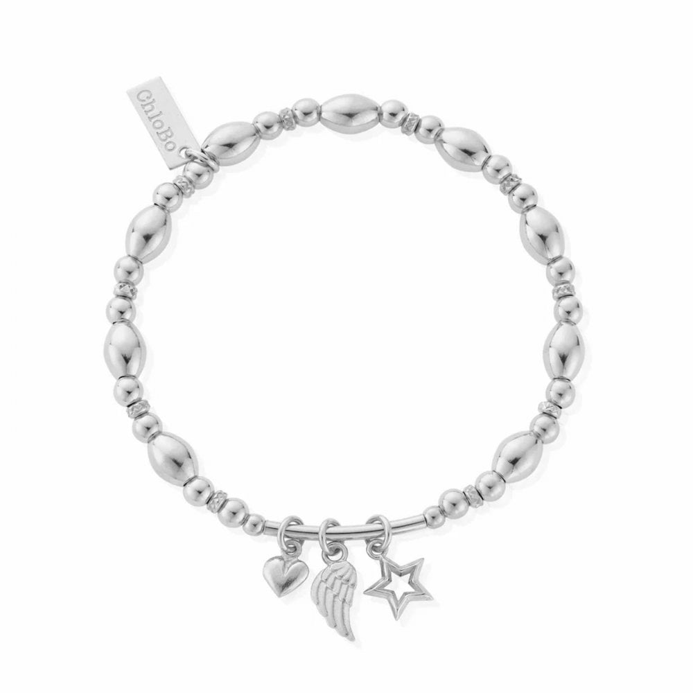 Silver Hope and Wisdom Bracelet