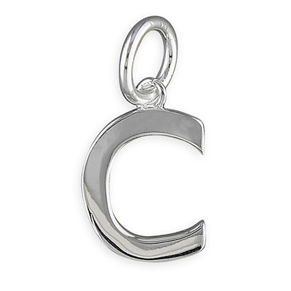 Silver Initial C Pendant