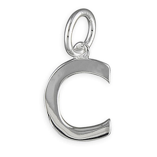 Silver Initial C Pendant