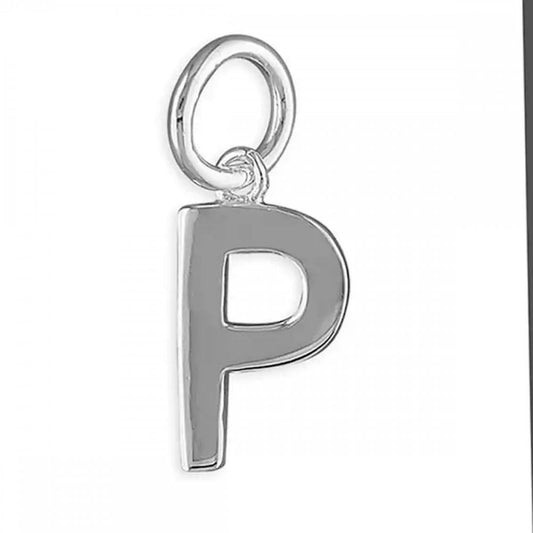 Silver Initial P Pendant