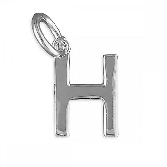 Silver Initial Pendant & Chain H