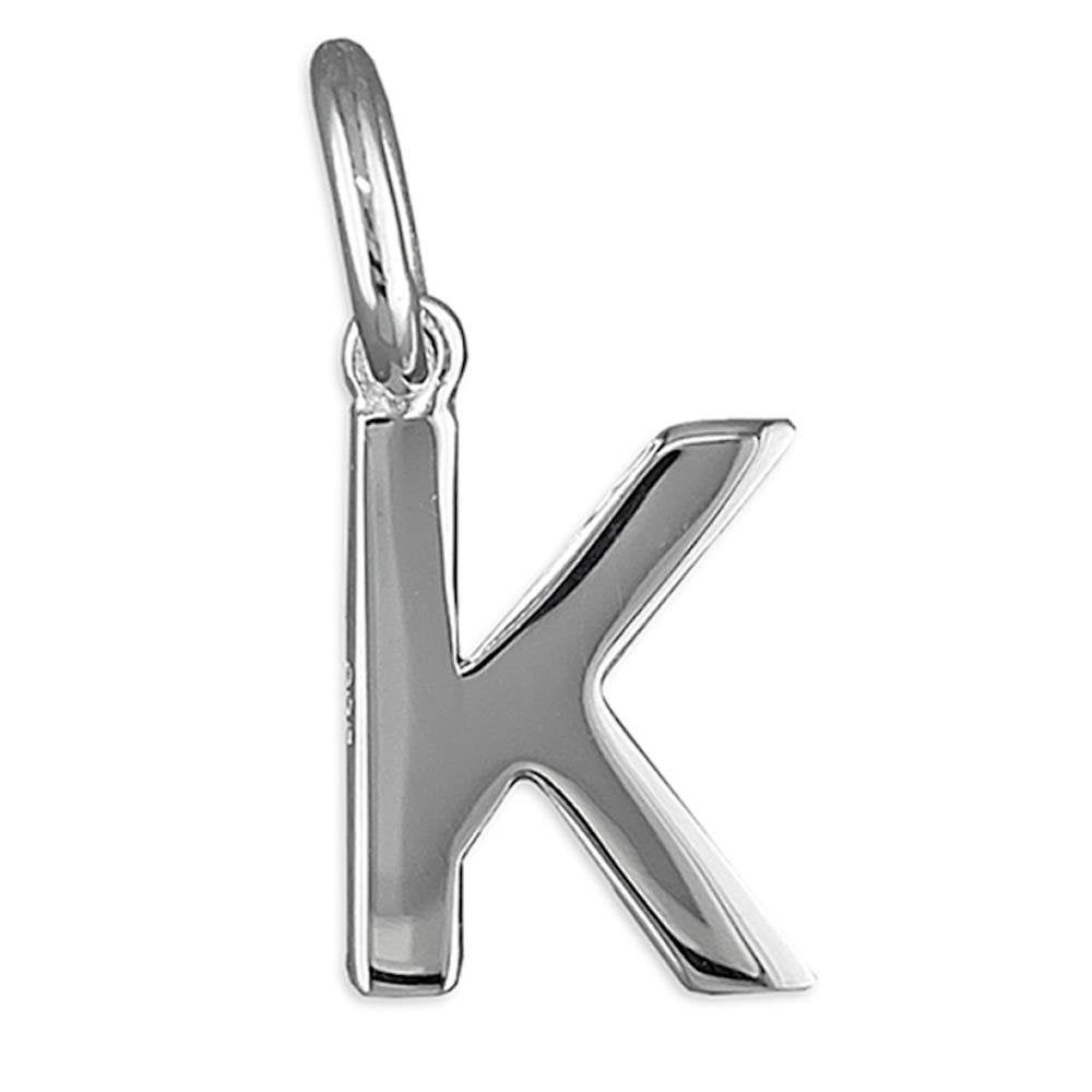 Silver Initial Pendant & Chain K