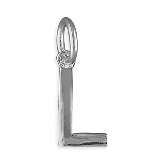 Silver Initial Pendant & Chain L