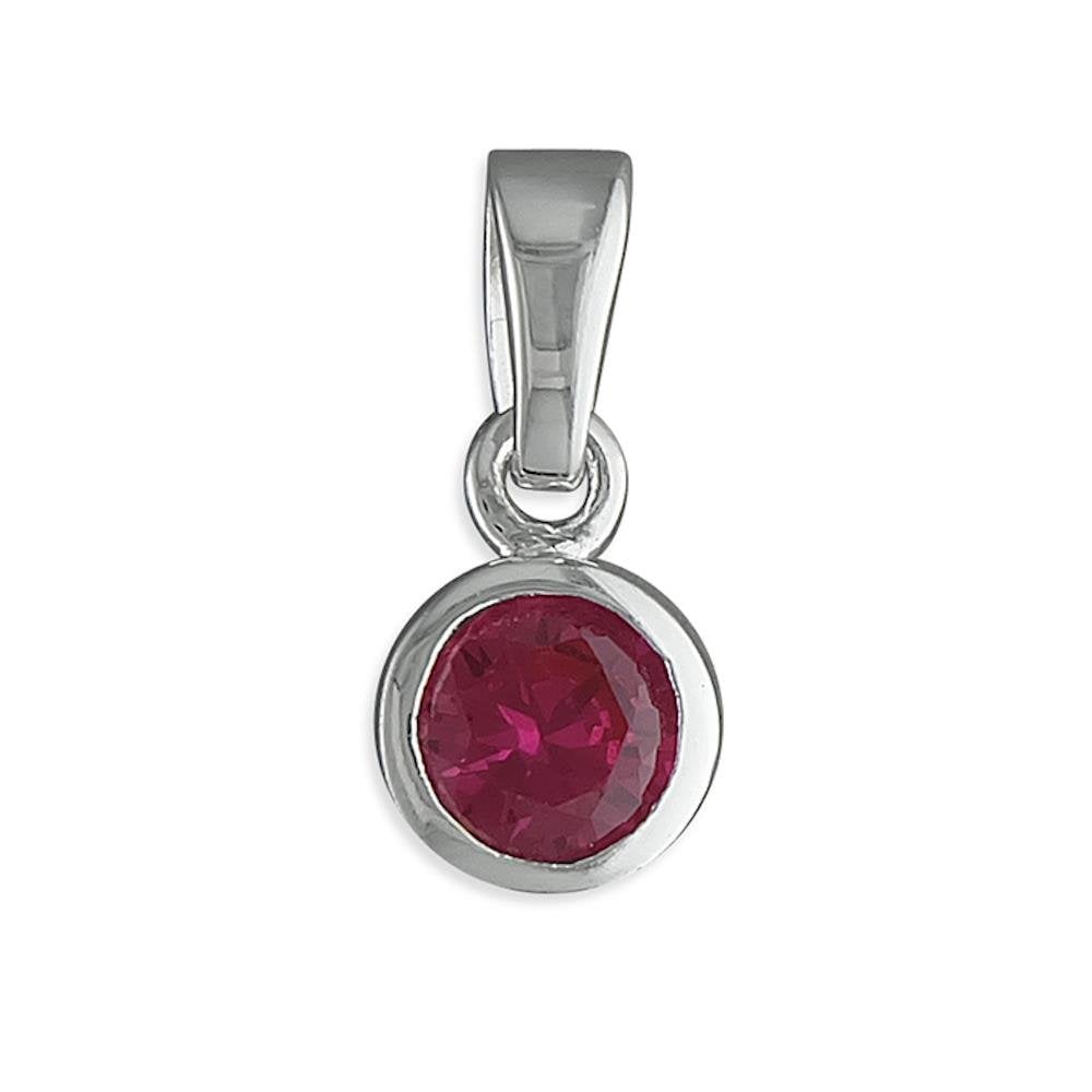 Silver July Birthstone Pendant