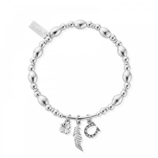 Silver Luck and Courage Bracelet