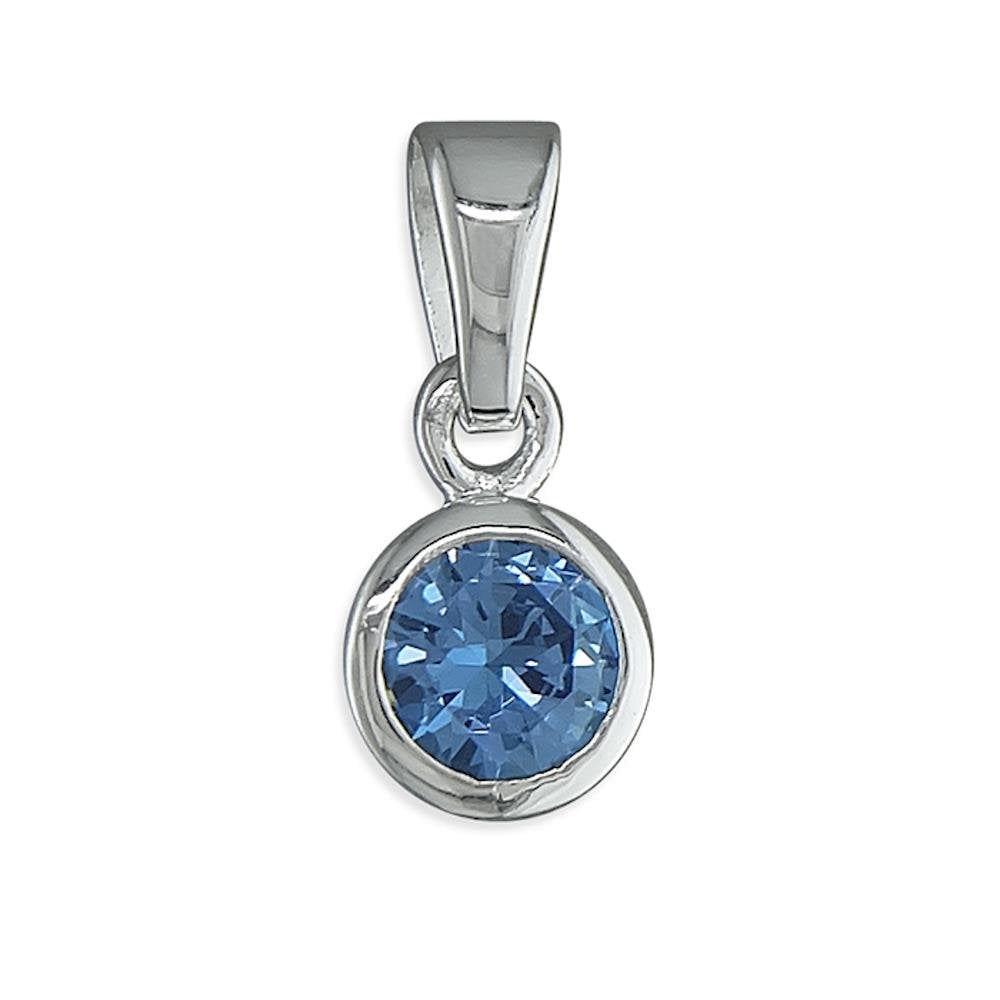 Silver March Birthstone Pendant Charm