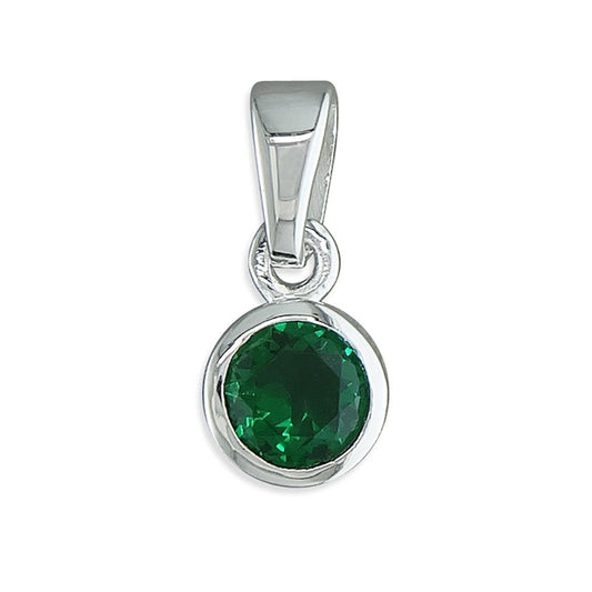 Silver May Birthstone Pendant Charm