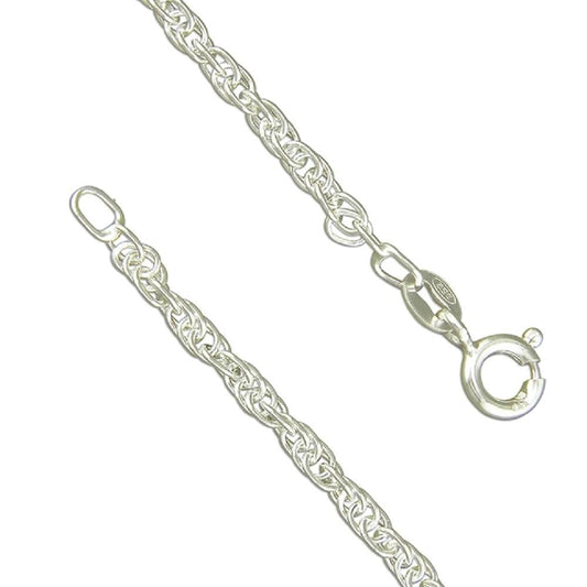 Silver Med Prince of Wales Chain 46cm-18inch