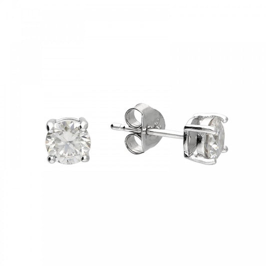 Silver Moissanite 0.33ct Stud Earrings