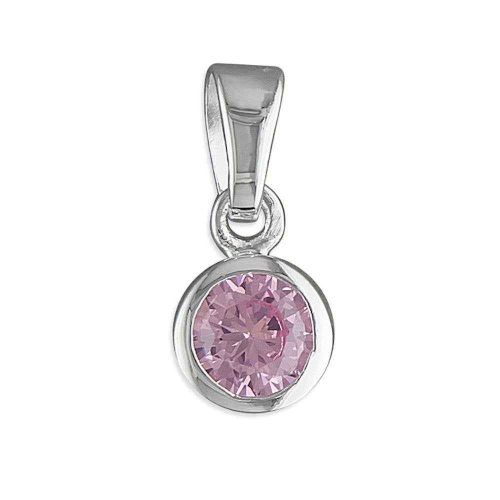Silver October Birthstone Pendant & Chain