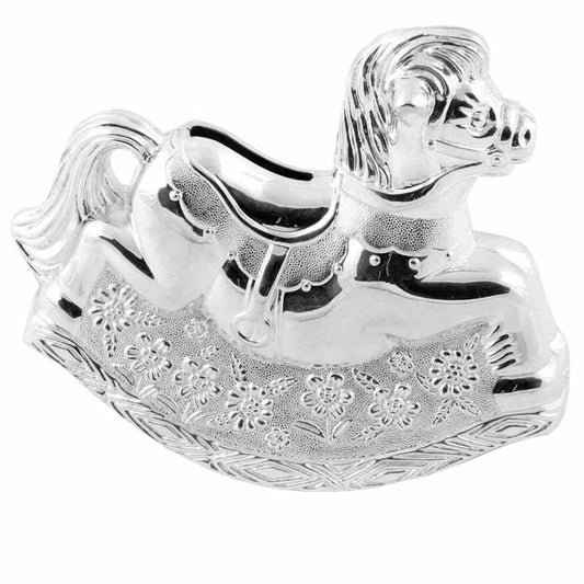 Silver Plated Rocking Horse Money Box