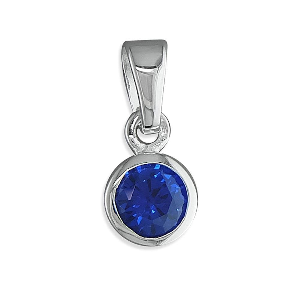 Silver September Birthstone Pendant Charm
