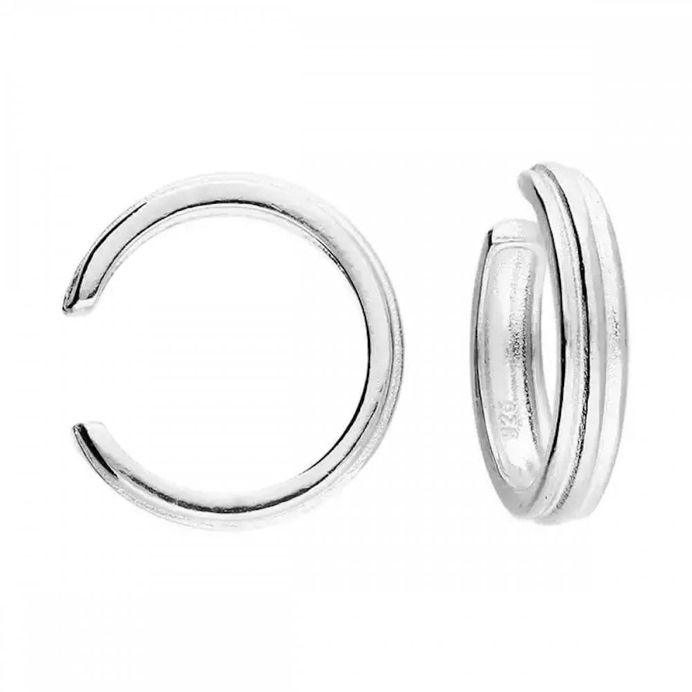 Silver Trio Lines Ear Cuff Earrings