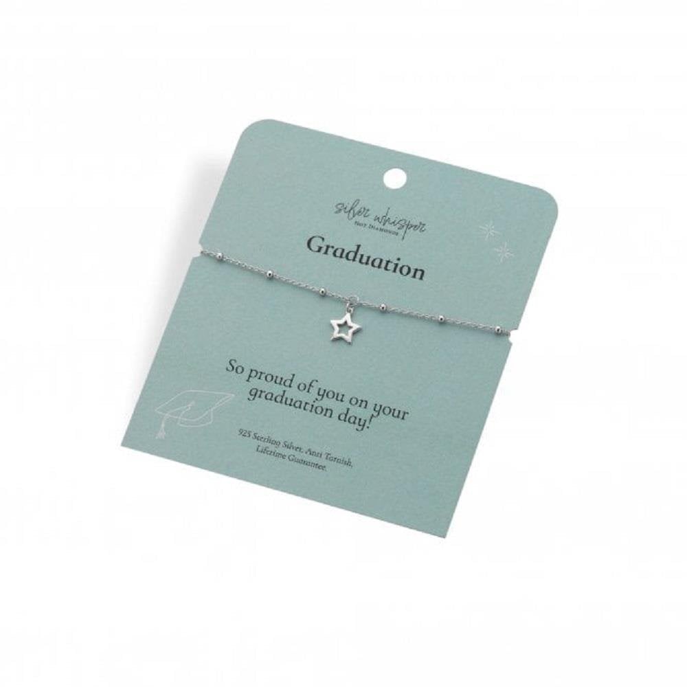 Silver Whisperg Graduation Bracelet