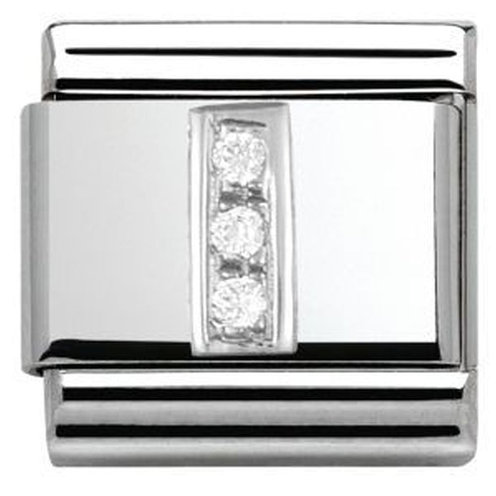 Silvershine CZ Letter I Charm