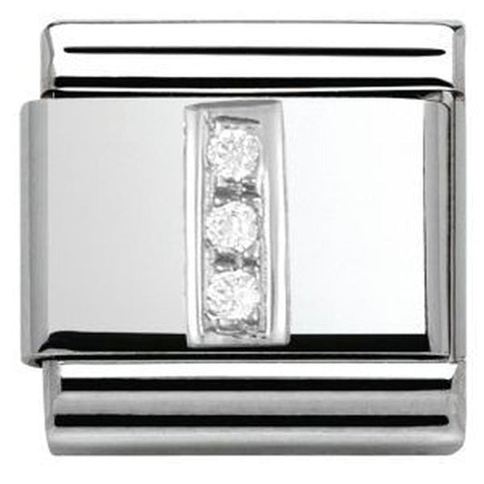 Silvershine CZ Letter I Charm