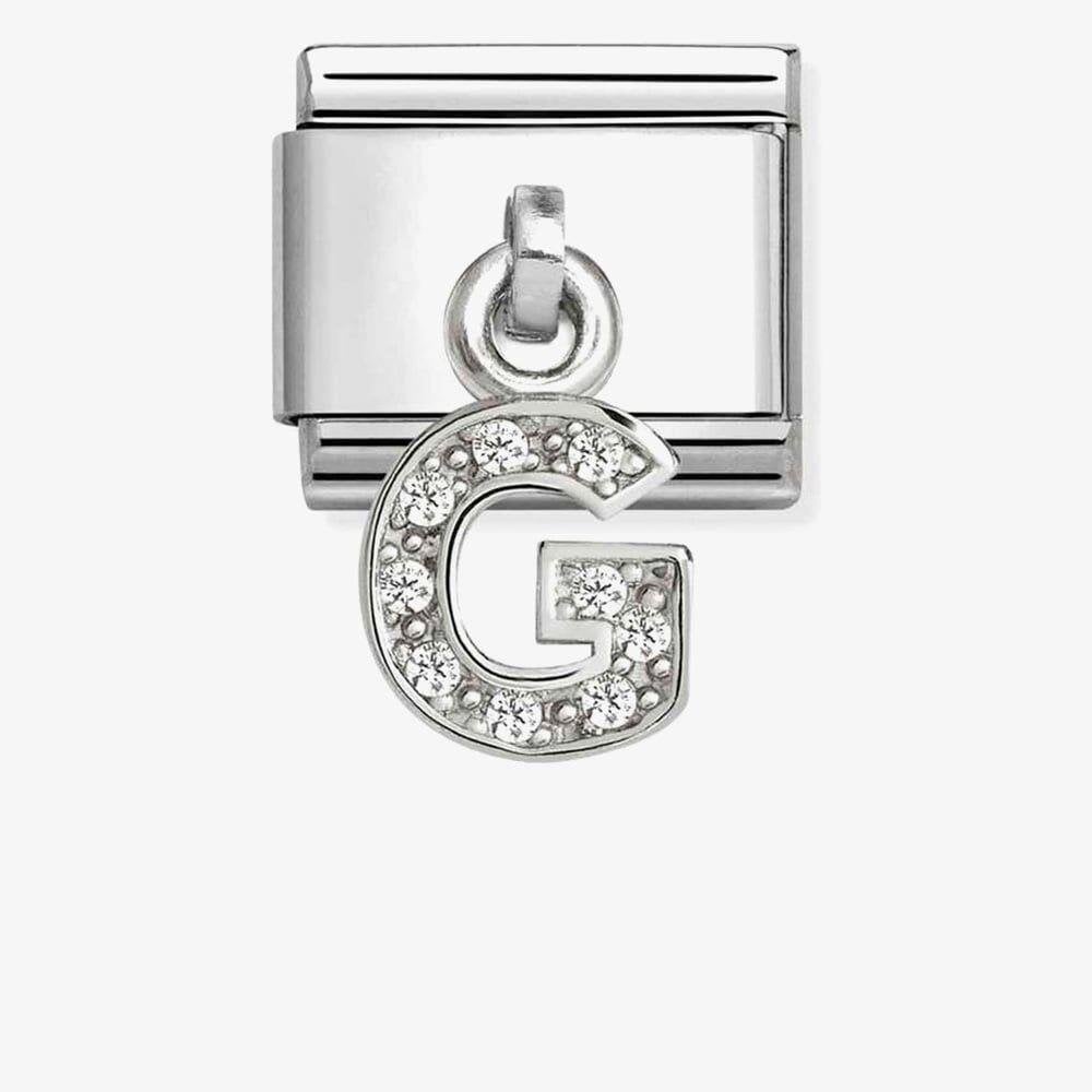 Silvershine Sparkling Letter G Charm