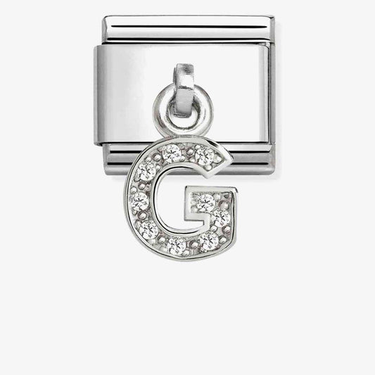 Silvershine Sparkling Letter G Charm