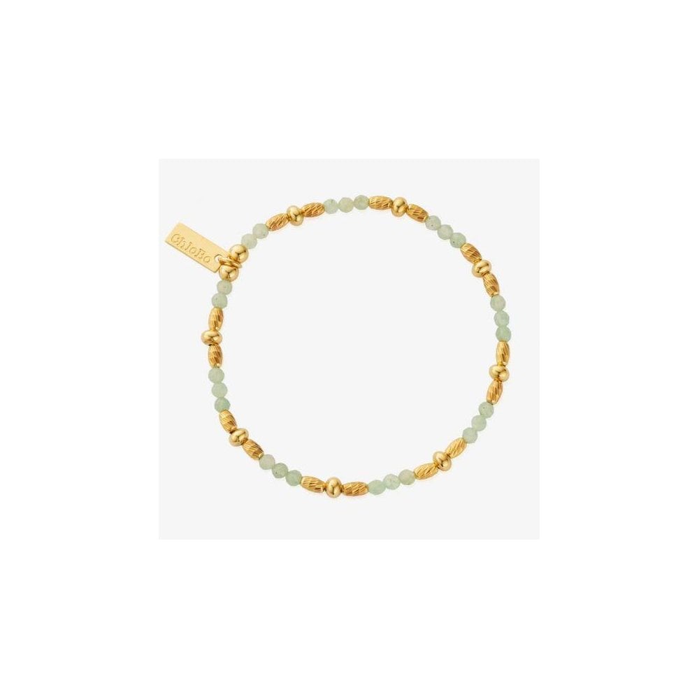 Sparkle Gold Plated Aventurine Small Bead Bracelet
