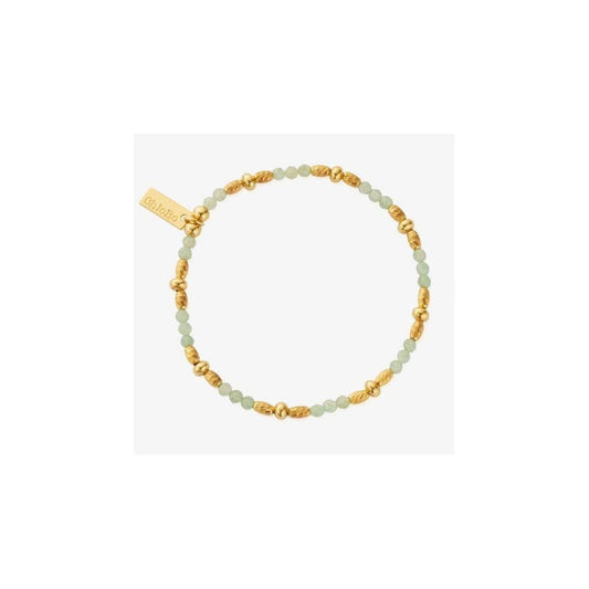 Sparkle Gold Plated Aventurine Small Bead Bracelet
