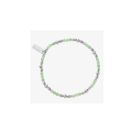 Sparkle Silver Aventurine Small Bead Bracelet